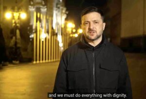 Volodymyr Zelensky lors de son adresse du 24 novembre