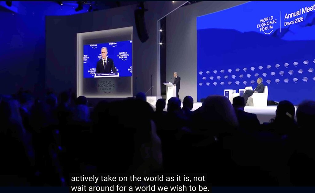 Le premier ministre canadien le 21 janvier 2026 à Davos