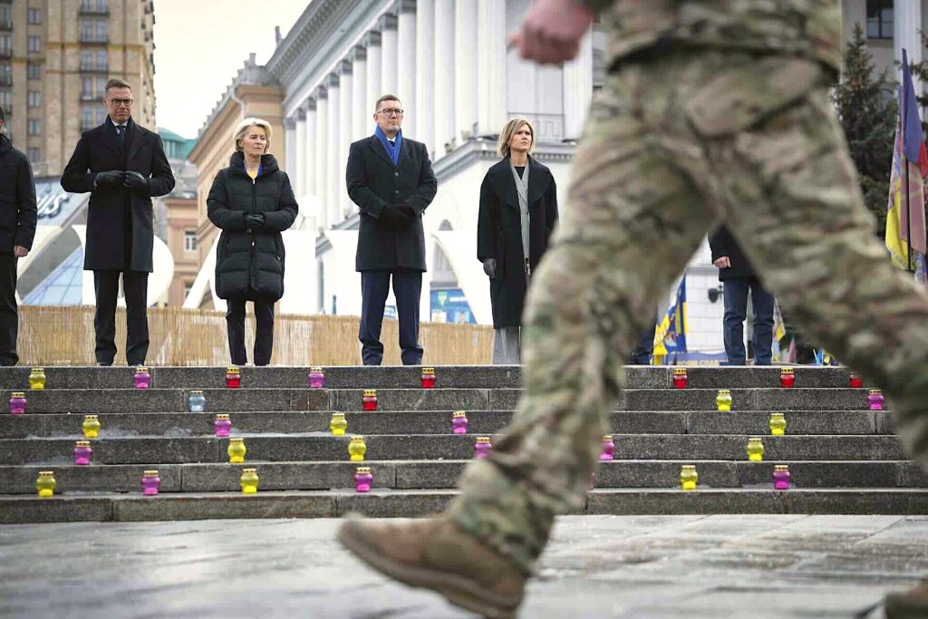 Les dirigeants de l'Union européenne à Kiev le 24 février 2026