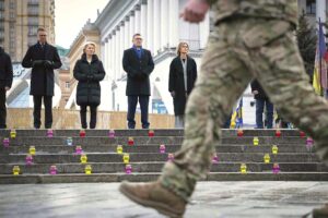 Les dirigeants de l'Union européenne à Kiev le 24 février 2026