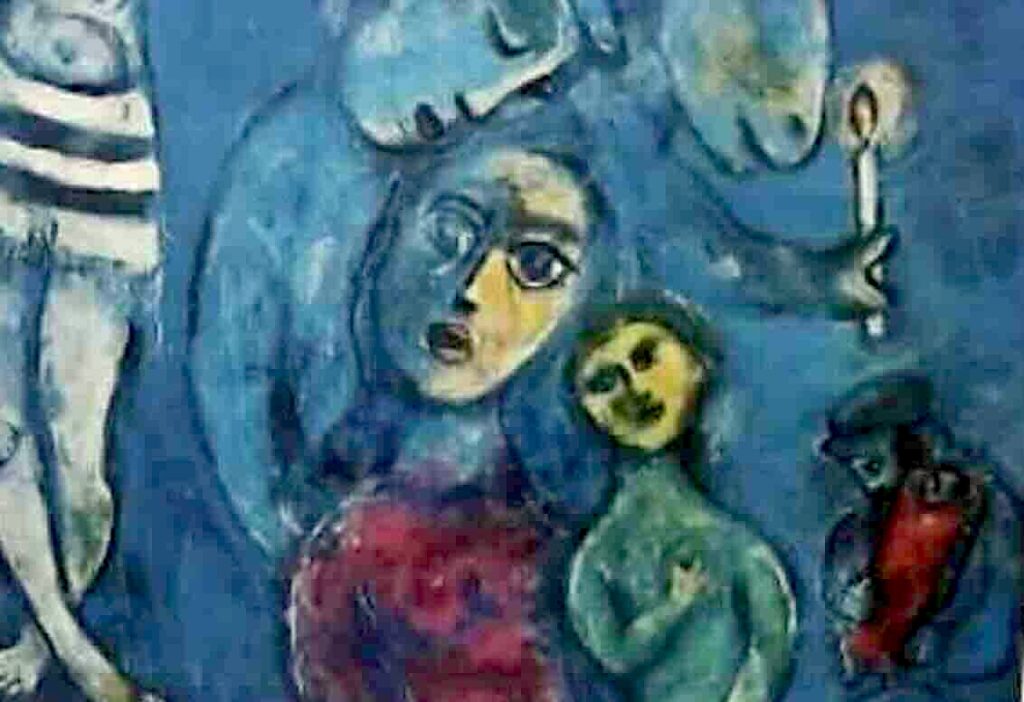 Détail d'une crucifixion par Chagall