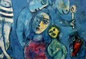 Détail d'une crucifixion par Chagall