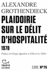 Couverture du livre "Plaidoirie sur le délit d'hospitalité"