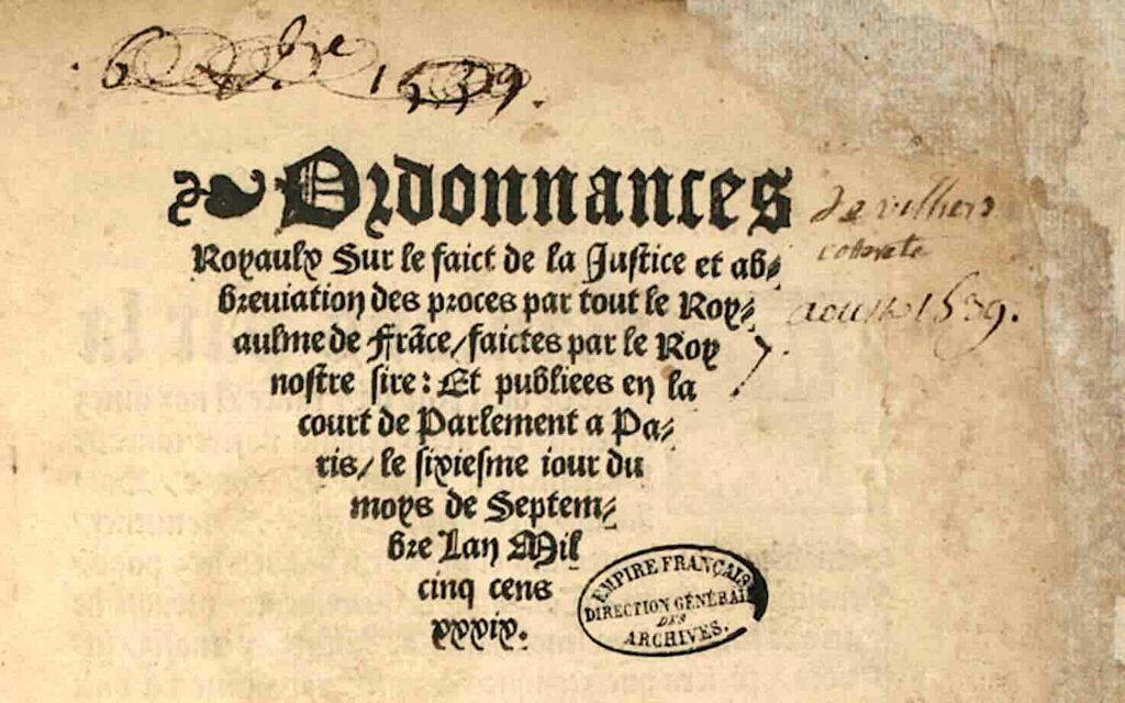 Ordonnances de Villers-Cotterêts