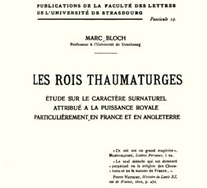 Couverture de la première édition des "Rois thaumaturges"
