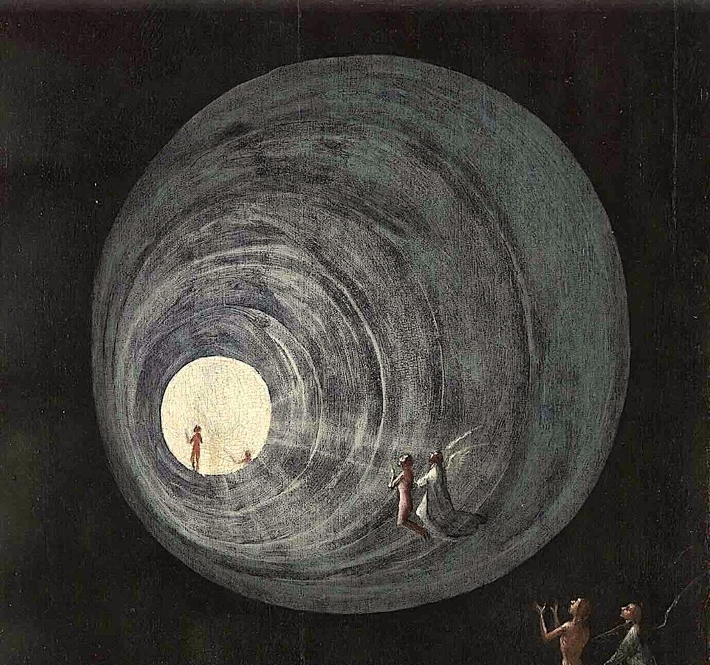 Détail des Visions de l'au-delà, Montée des bienheureux vers l'empyrée (Jérôme Bosch)