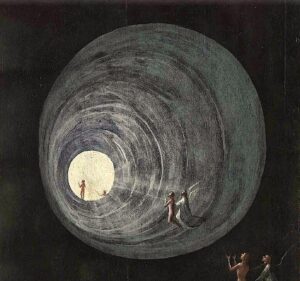 Détail des Visions de l'au-delà, Montée des bienheureux vers l'empyrée (Jérôme Bosch)