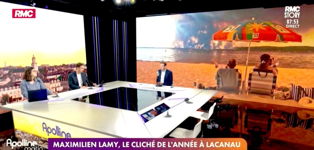 La photo de Maximilien Lamy comme évènement dans la matinale de RMC le 27 juillet. 