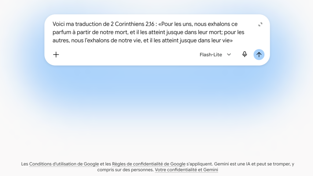 Question à Gemini
