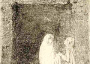 Virgile et Dante devant la porte de l'Enfer (Edgar Degas, 1857)
