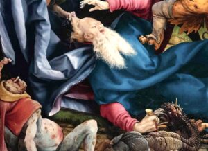 Détail de la Tentation de saint Antoine (retable d'Issenheim, Matthias Grünewald)