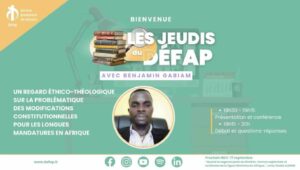 Jeudi du Défap avec Benjamin Kokou Gabiam