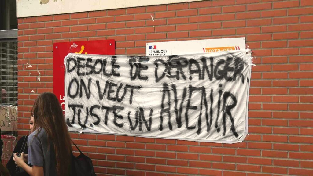 lors de la journée de manifestation du 2 octobre à Perpignan