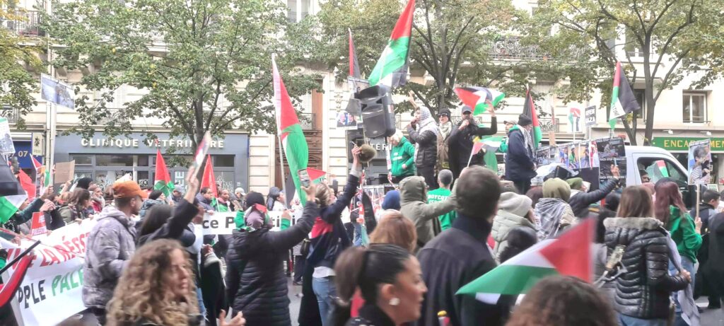 Manifestation pro-palestinienne à Paris le 11 novembre 2023
