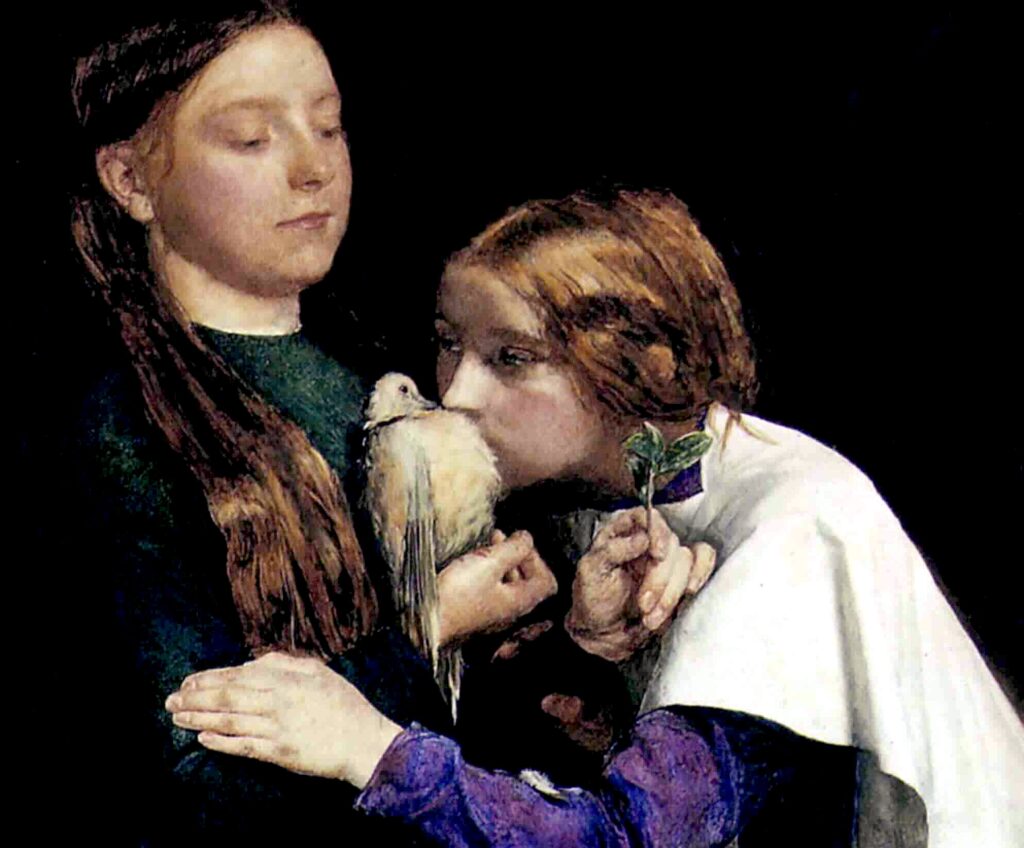 Détail du Retour de la colombe sur l'arche (John Everett Millais